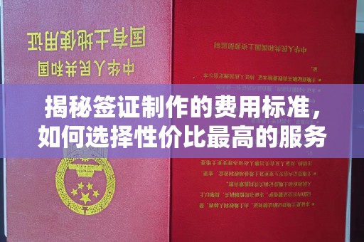 印江揭秘签证制作的费用标准，如何选择性价比最高的服务？
